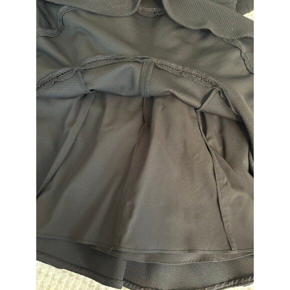 Rebecca Taylor Black size 2 dress v neck lots of ruffles - Picture 10 of 12